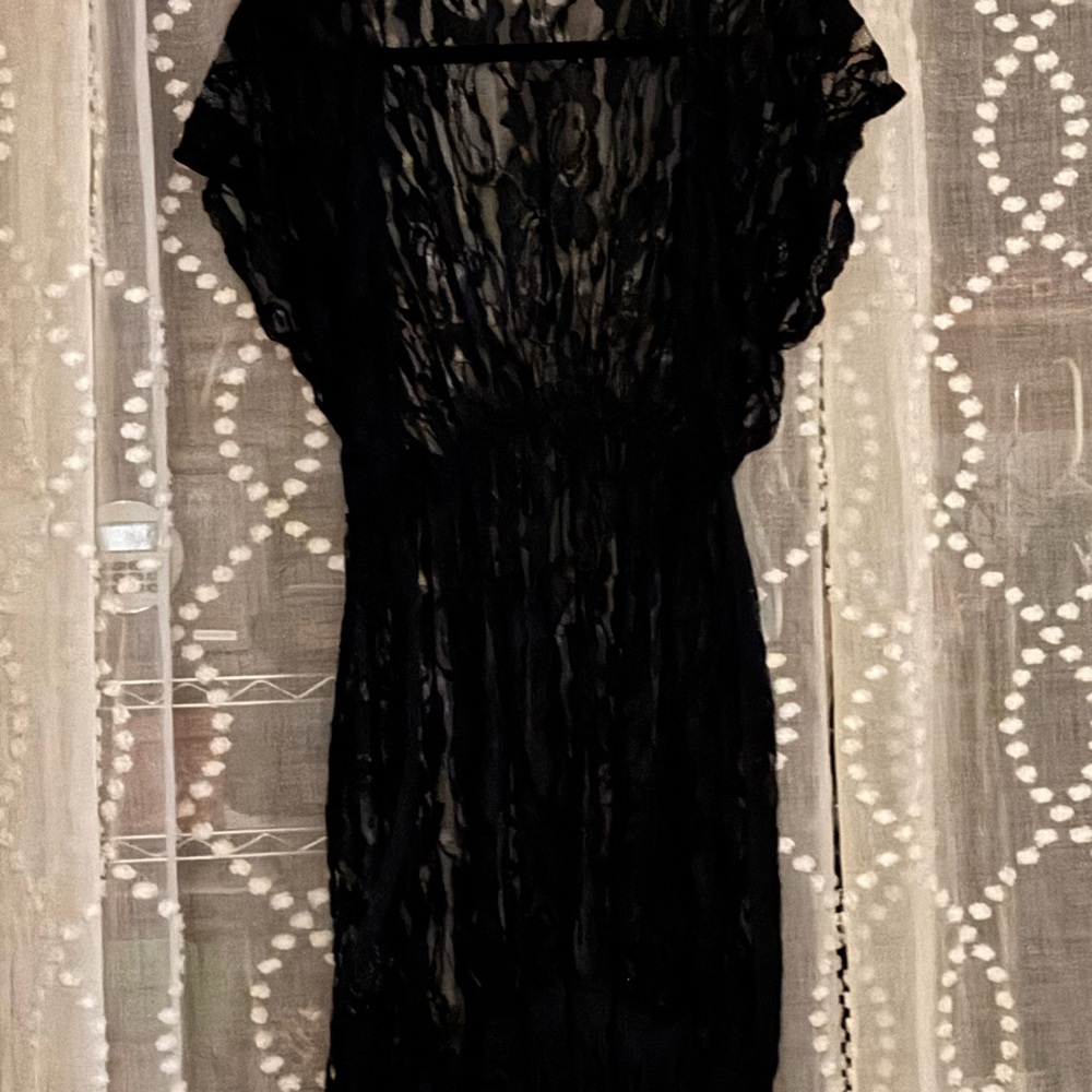 Black lace cover up
